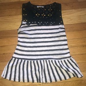 Knitted Camisole Peplum Top